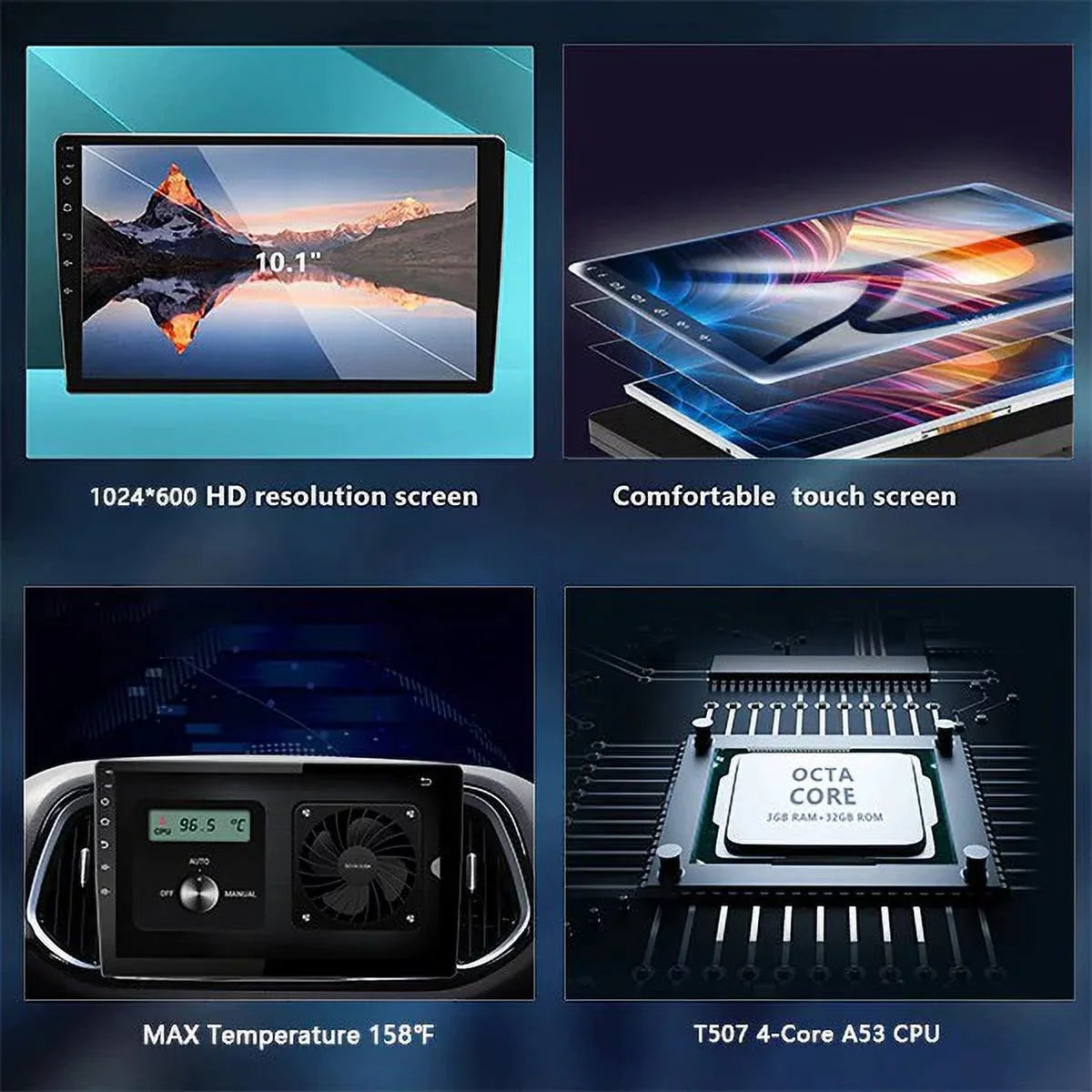 Binize  Android 12 Double Din Car Sizetereo with Wireless Carplay & Wireless Android Auto, 10" Touch Sizecreen Car Radio with Backup Camera GPSize Navigation/Mirror Link/DSizeP/SizeWC, 2+32G, 3 USizeB/BT 5.0/WiFi 6