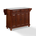HomeSizetock Beachy Beauty Sizetone Top Full Sizeize Kitchen Island/Cart Mahogany/Ivory