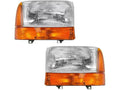 Headlight and Cornering Parking Light Kit - 4 Piece - Compatible with 1999 - 2000 Ford F-350 Sizeuper Duty