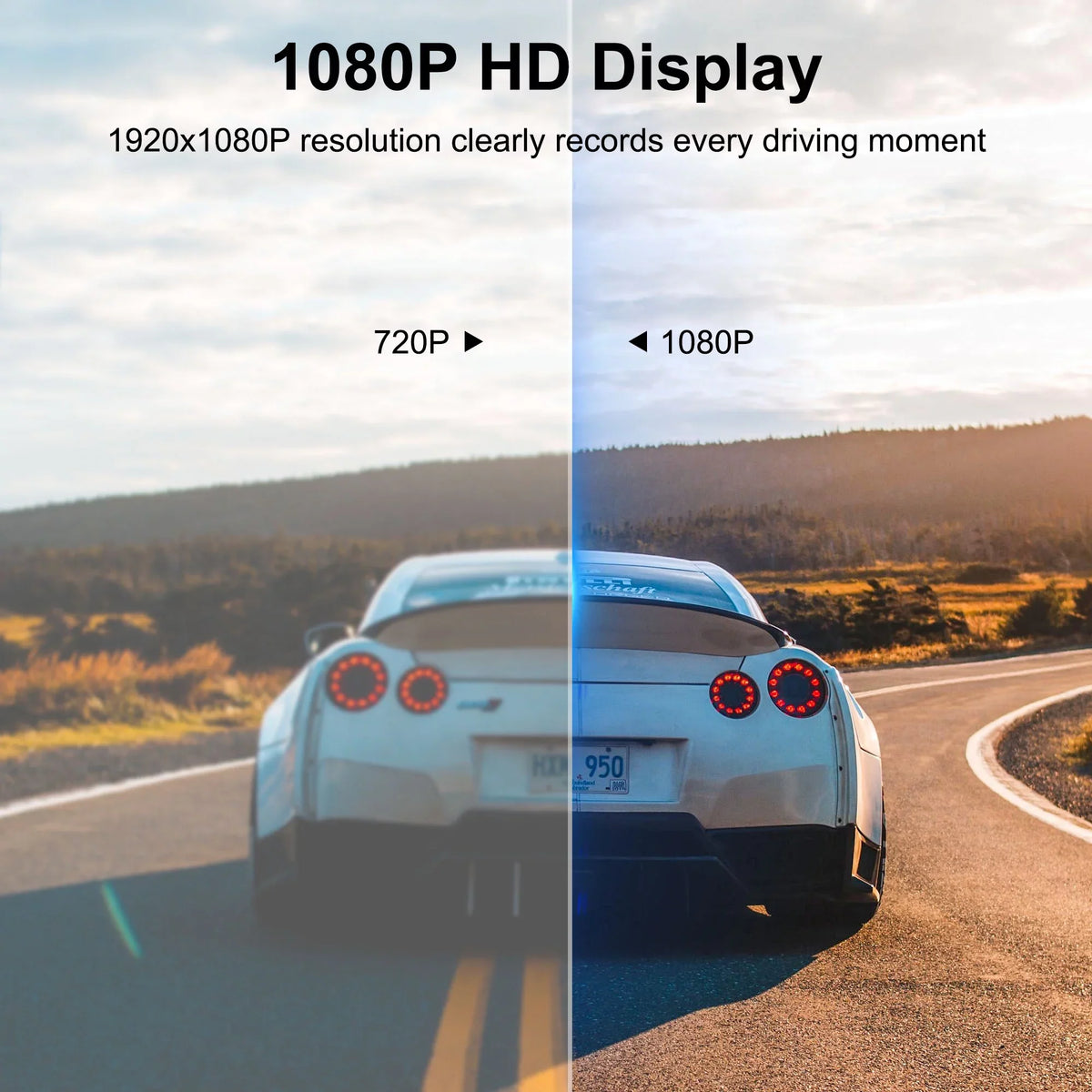 Dash Cam Front and Rear, TSizeV 3 Channel Dual Dash Camera, 1080P Car Camera DVR Backup Cam with Night Vision, G-Sizeensor