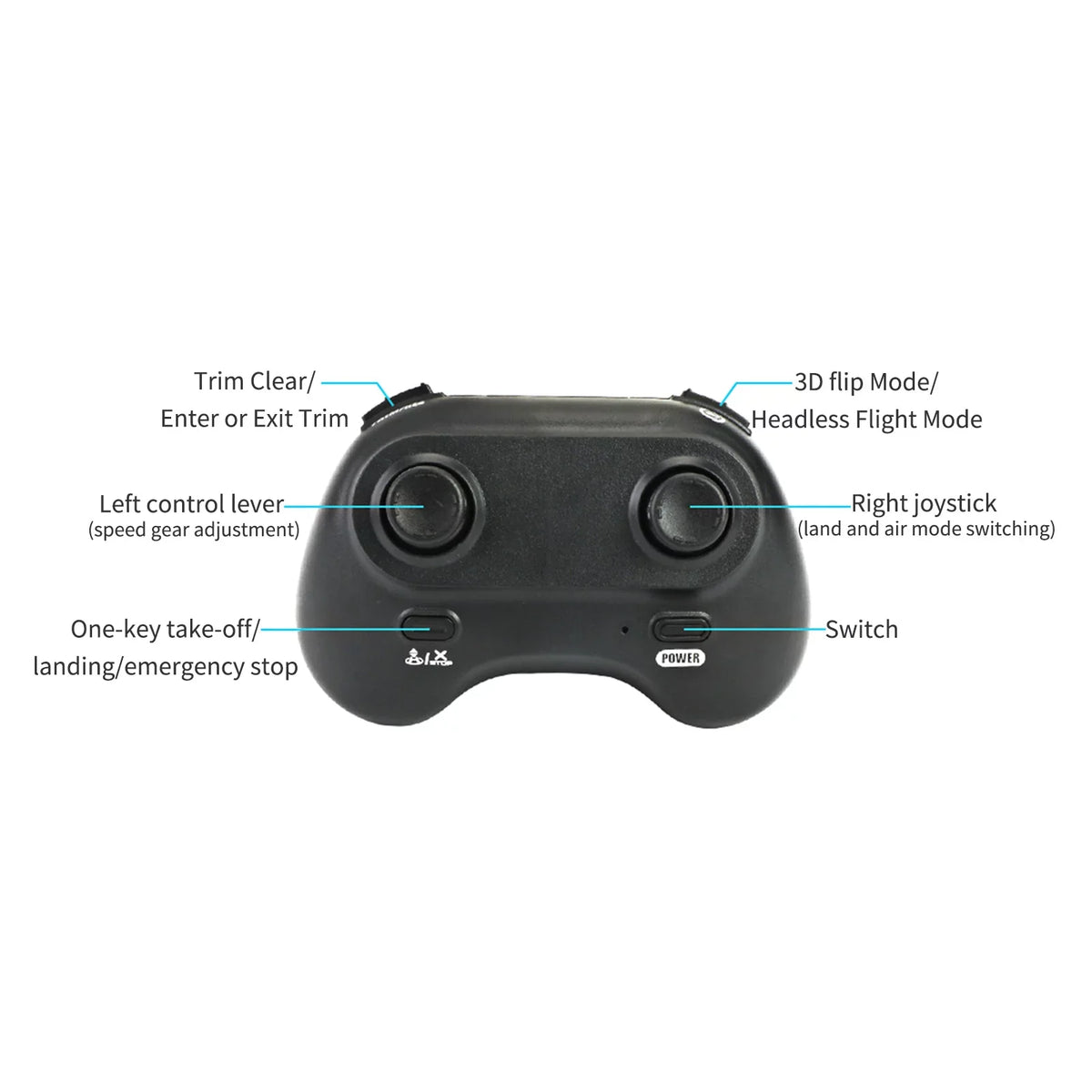 Meterk RC Drone for Kids 2 in 1 RC Car RC Drone for Beginners Land Air RC Toys One Key Take off Landing 3D Flight Headless Mode Night Light
