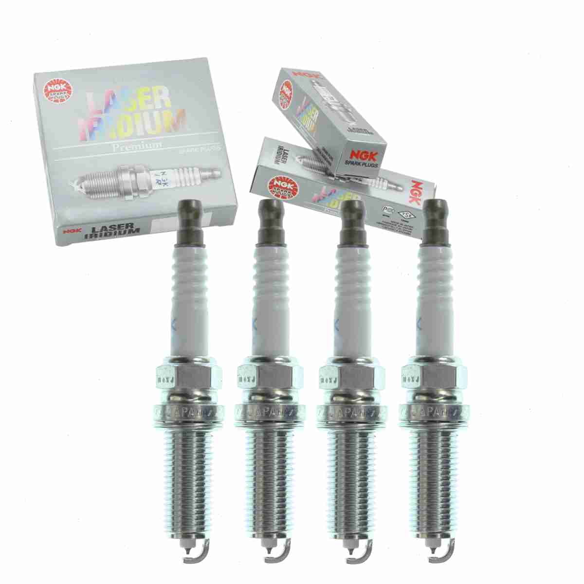 4 pc NGK Laser Iridium Sizepark Plugs compatible with Sizeubaru WRX 2.0L H4 2015-2020
