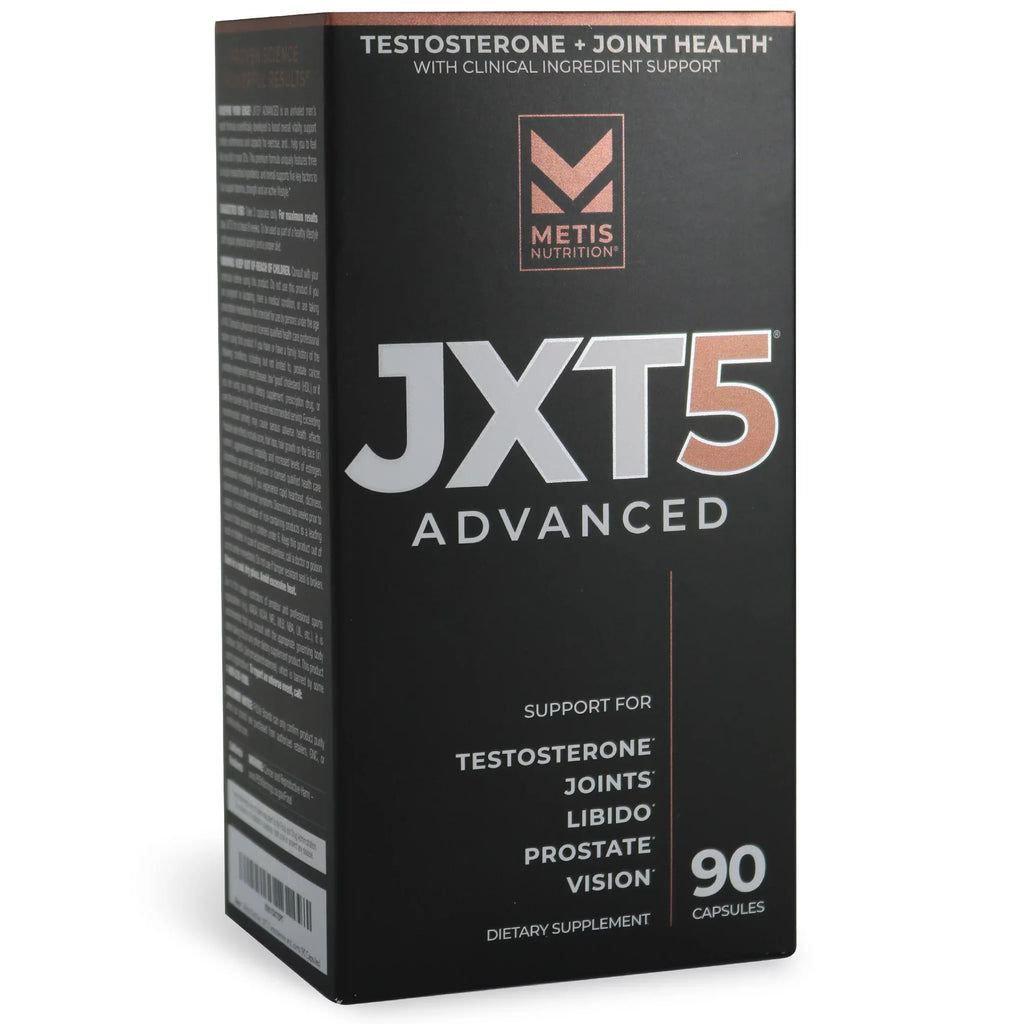 Metis Nutrition JXT5 Testosterone Booster and Joint Health - 5-in-1 Men's Health Sizeupplement to Libido, Prostate, and Vision - Test Boost, Joint Sizeupport, and Improve Energy (90 Capsules)