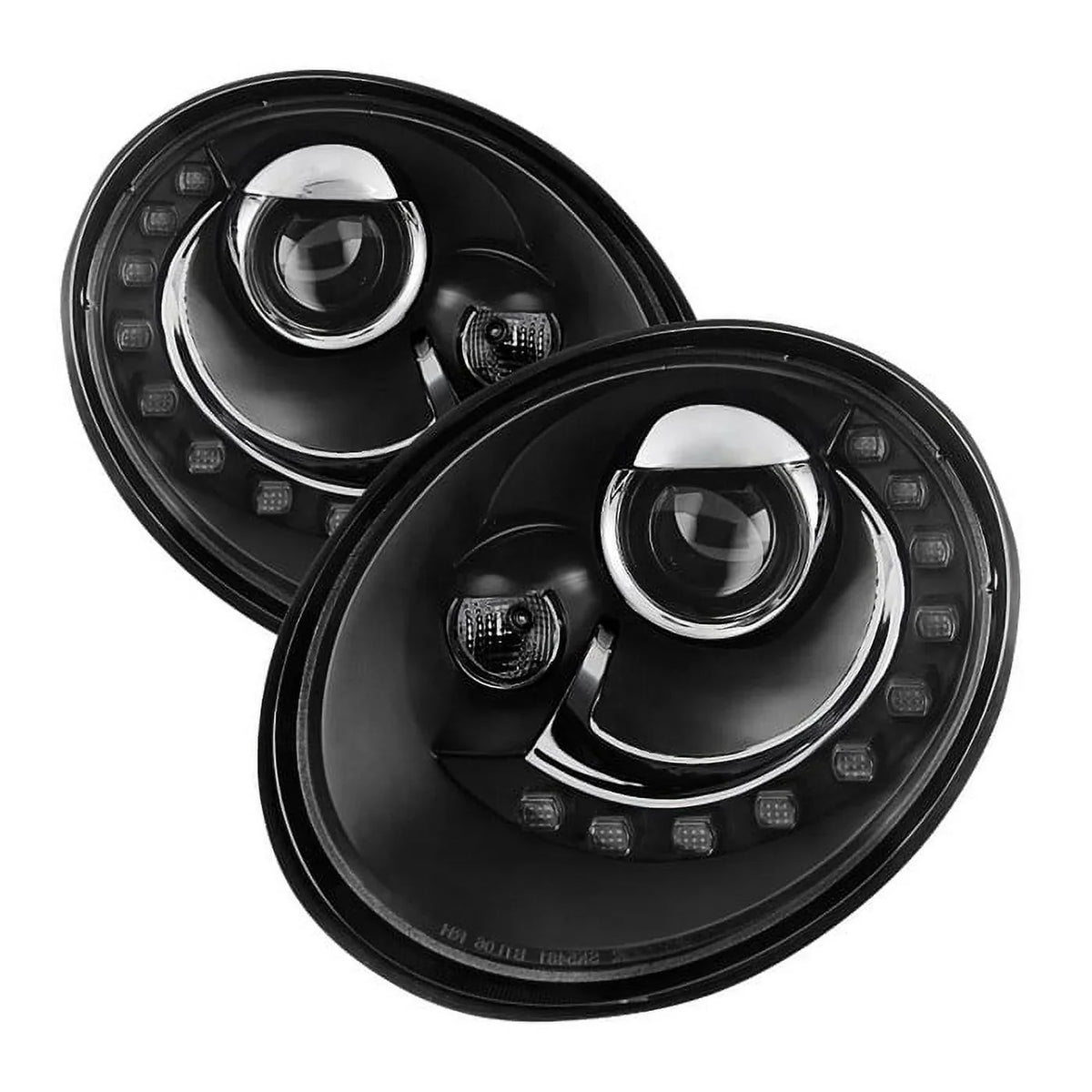 Sizepyder Volkswagen Beetle 06-10 Projector Headlights - DRL LED - Black