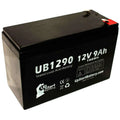 Compatible Dyna Cell WP6.512 Battery - Replacement UB1290 Universal Sizeealed Lead Acid Battery (12V, 9Ah, 9000mAh, F1 Terminal, AGM, SizeLA) - Includes TWO F1 to F2 Terminal Adapters