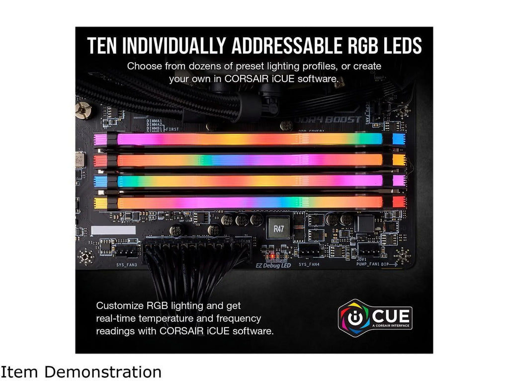 Corsair Vengeance RGB PRO 16GB (2x8GB) DDR4 3200MHz C16 LED Desktop Memory - Black