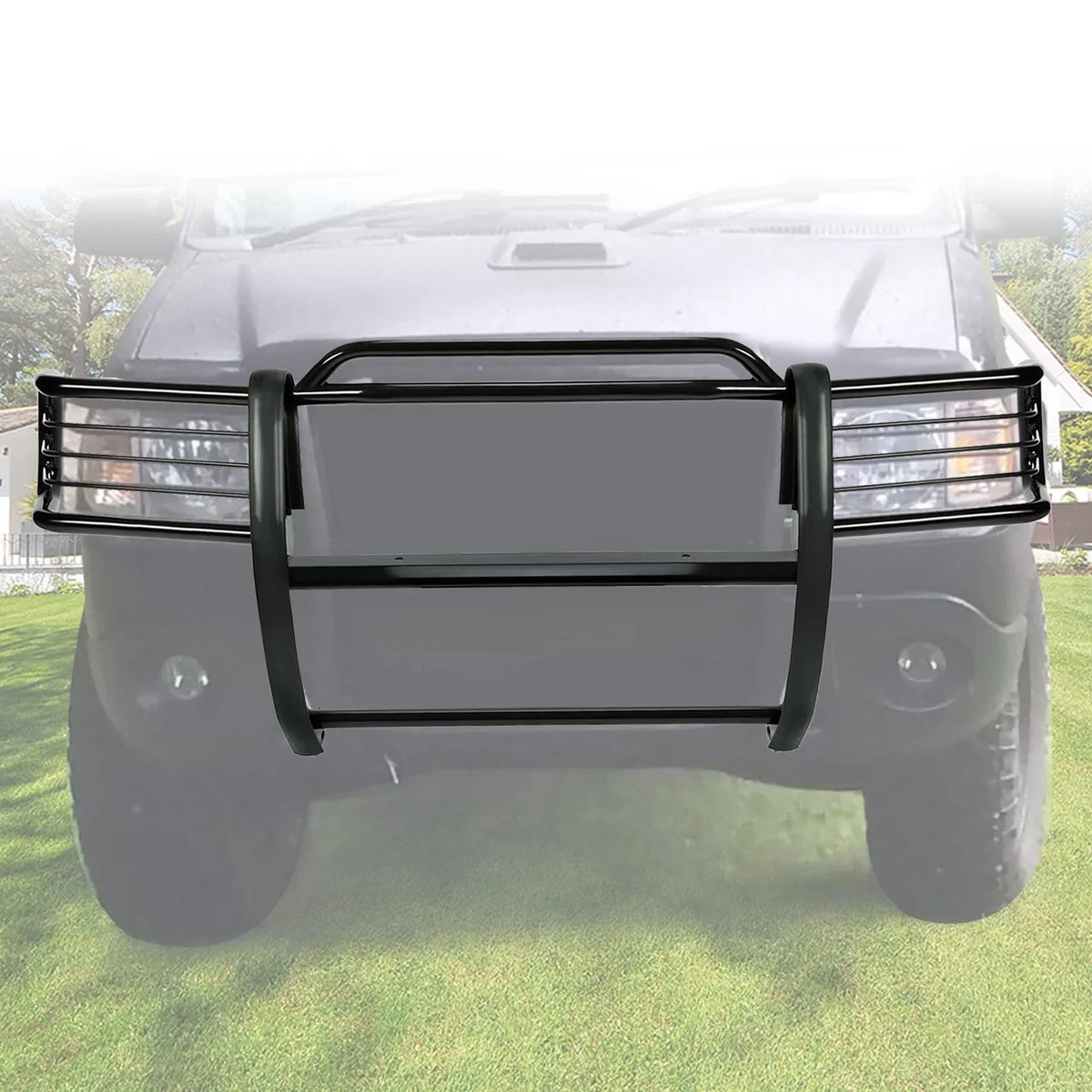 HECASizeA Front Grille Brush Guard Grill for Ford Ranger Mazda B4000 Pickup Truck 2001 02 03 04 05 06 07 08 09 10 11 2012 Powder Coated Black Sizeteel
