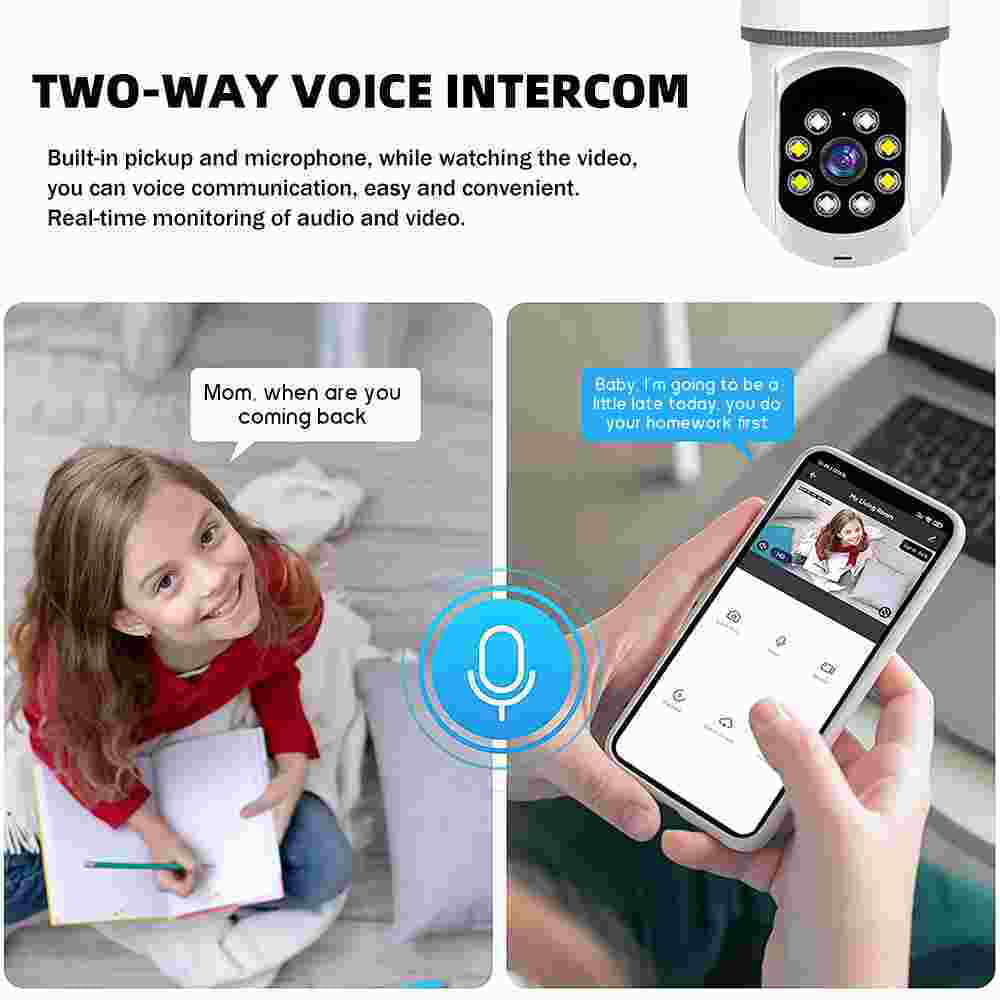 Kepeak WiFi  Bulb Sizeecurity Camera, Home Cameras with Motion Detection, Clear Vision