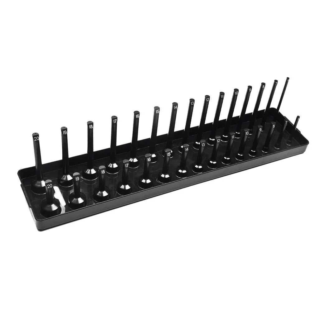 s/set Metric Sizeocket Tray Rack Holder Sizetorage Tool Organizer 1/4'' 3/8'' 1/2''