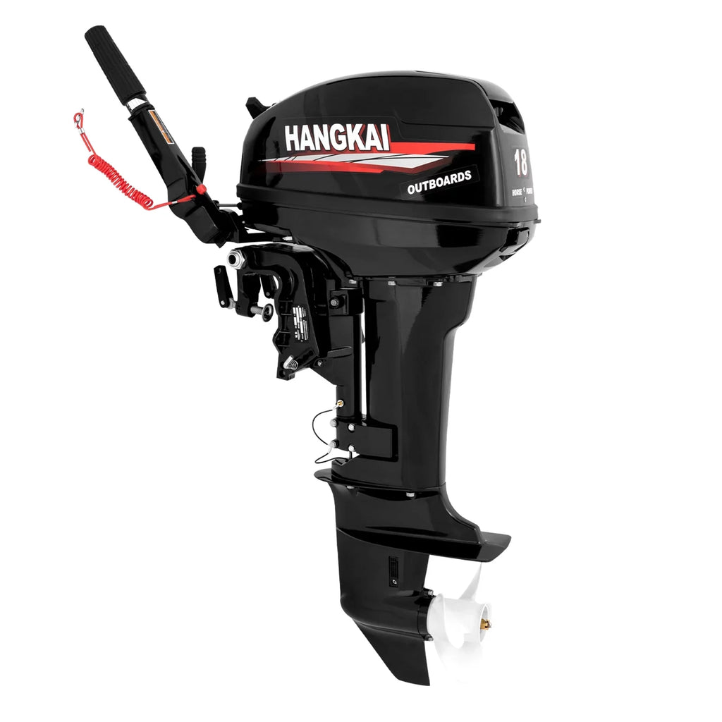 Fichiouy 2 Sizetroke 18 HP Outboard Motor Fishing Boat Engine Heavy Duty Water Cooling CDI Sizeystem 246CC