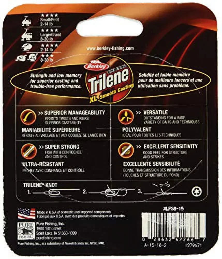 Berkley Trilene XL, Clear, 12lb 5.4kg Monofilament Fishing Line
