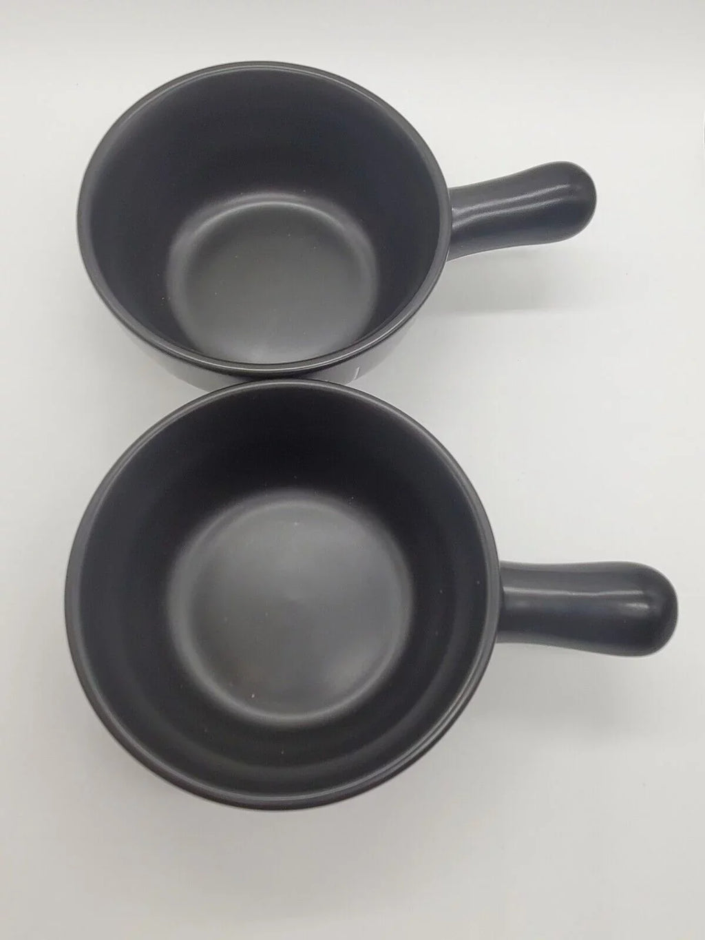 Rae Dunn CHILI Handled Bowl Black Ceramic with Ivory LL Letters