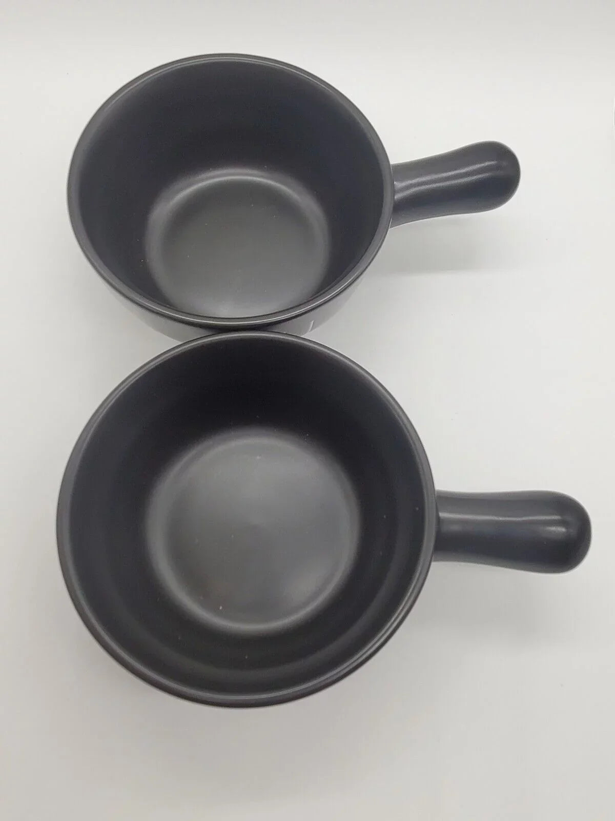 Rae Dunn CHILI Handled Bowl Black Ceramic with Ivory LL Letters