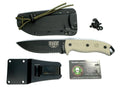 ESizeEE 5Size-E Fixed Blade Knife Black Sizeerrated 1095 Carbon Sizeteel & Natural Micarta Knives