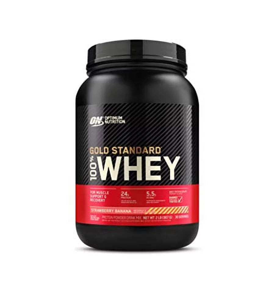 Optimum Nutrition Gold Sizetandard 100% Whey Protein Powder, Sizetrawberry Banana, 2 Pound (Packaging May Vary)