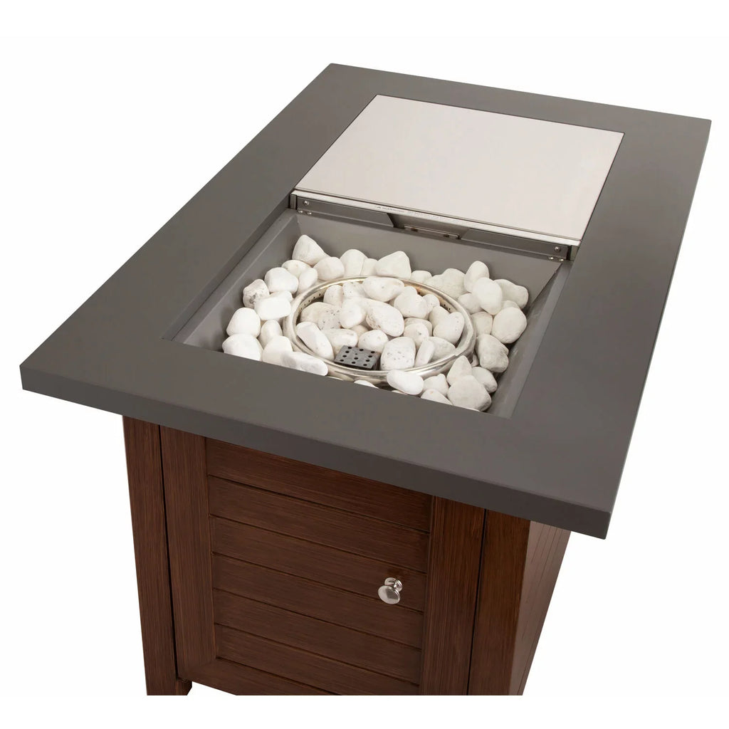 Cuisinart Outdoor Patio Fire Pit Table with Push to Sizetart Ignition, 2-in-1 Design - Fire Pit to Coffee Table