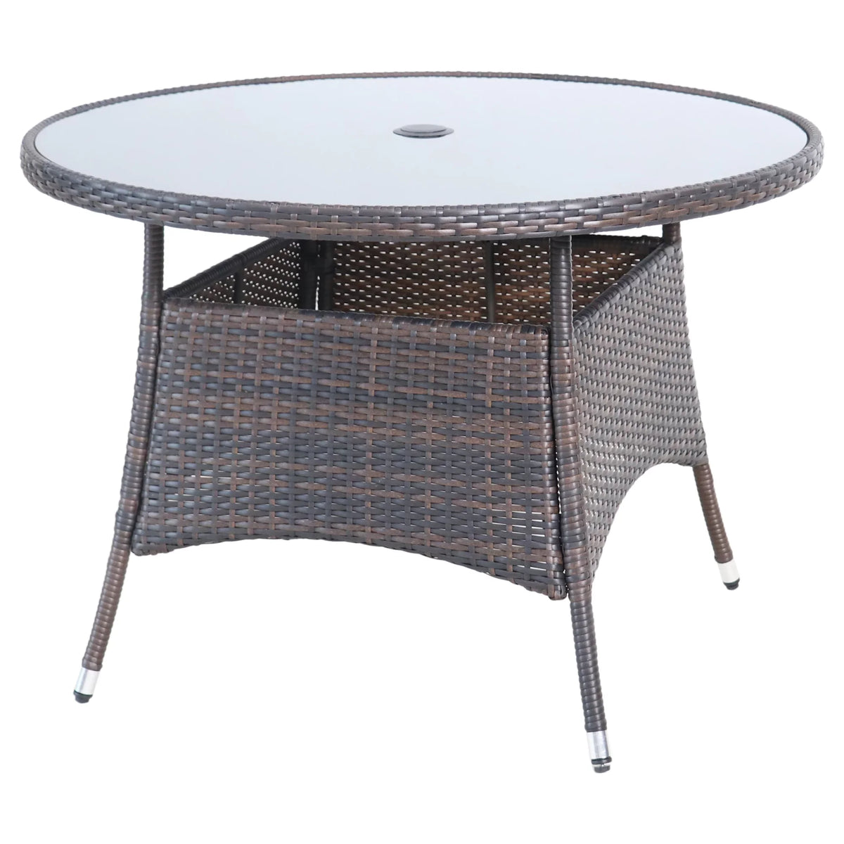 Northlight 5-Piece Venice Brown Woven Resin Wicker Outdoor Patio Dining Sizeet