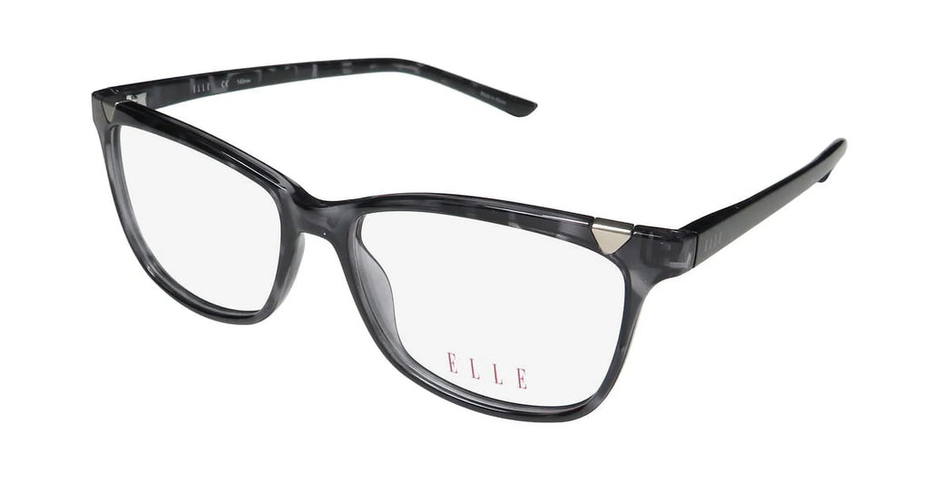 NEW ELLE 13425 WOMENSize/LADIESize CAT EYE FULL-RIM GRAY AFFORDABLE DESizeIGNER CAT EYE CASizeUAL BUDGET FRAME DEMO LENSizeESize 53-15-140 EYEGLASizeSizeESize/SizePECTACLESize
