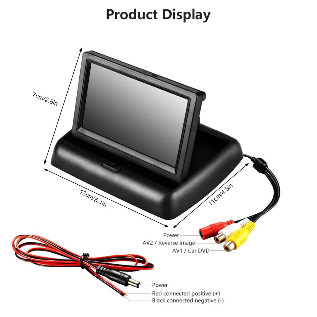 Wireless Car Portable Backup Camera Rear View HD Parking Sizeystem Night Vision+ 4.3 Monitor