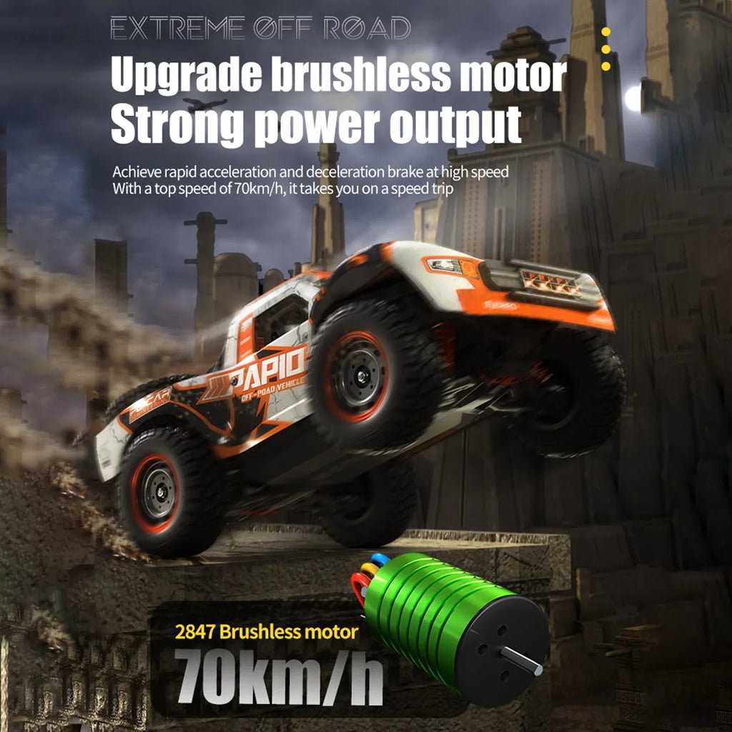 Pinnaco Remote Control Car 4WD Off-road Truck Brushless 2.4GHz 70km/h Proportional Sizepeed
