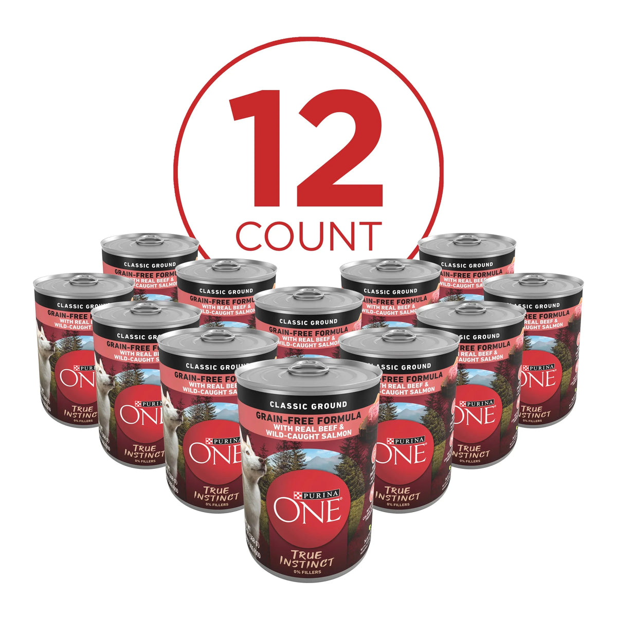 Purina One True Instinct Classic Ground Wet Dog Food, 13 oz Cans (12 Pack)