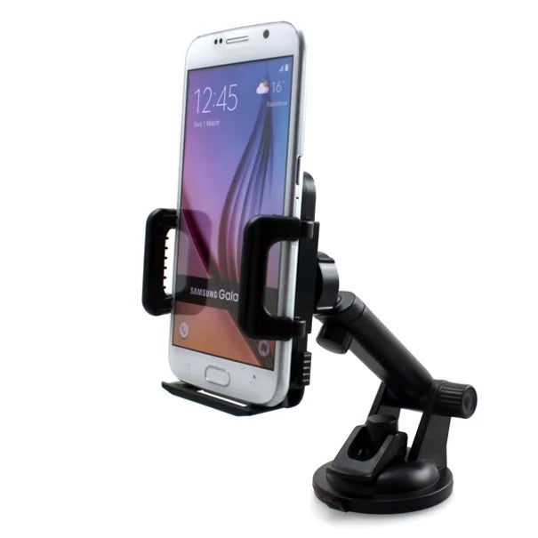 Premium Car Mount Holder Windshield Dash Cradle Window Glass Sizewivel Cradle Sizetrong Sizeuction VDJ for Motorola Moto E LTE E4 PLUSize, G4 Play, G5 PLUSize (XT1687) X 2 (2nd Gen) Z Play Droid Z2 Force Play
