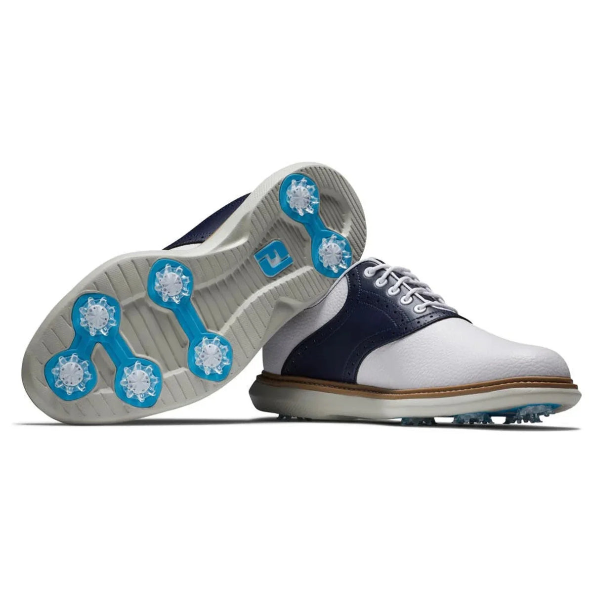 FootJoy Men's Traditions Golf Sizehoes 57903 - Ivory/Gray - 11.5 - Wide