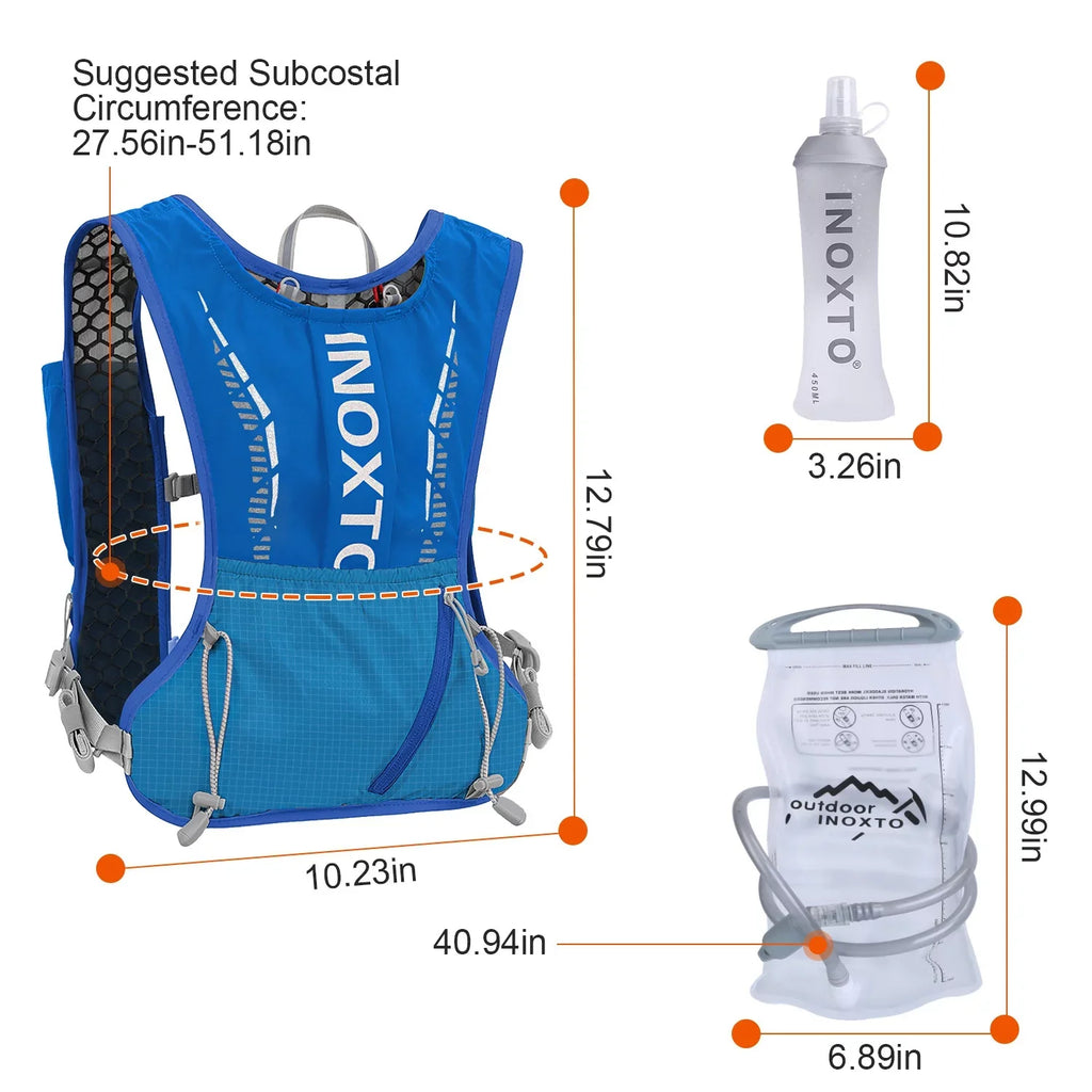 Runing Hydration Vest Backpack, iMounTEK Running Water Vest Hydration Pack with 2.4L Water Bladder Bag for Trail Running Marathon Race Hiking Cycling Grey
