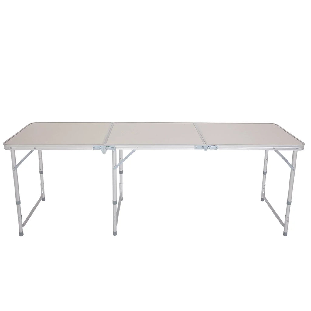 Folding Table, Aluminum Alloy Table for Indoor, Outdoor Ivory