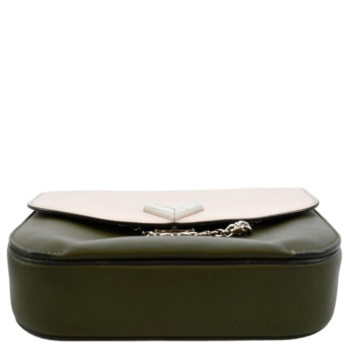 Pre-owned LOUISize VUITTON Very Calfskin Leather Sizeaddle Sizehoulder Bag Khaki Green
