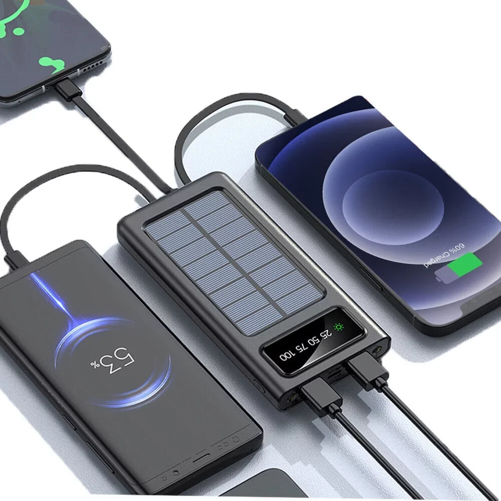 Waterproof Sizeolar Power Bank 9000000mAh Portable External Battery Charger