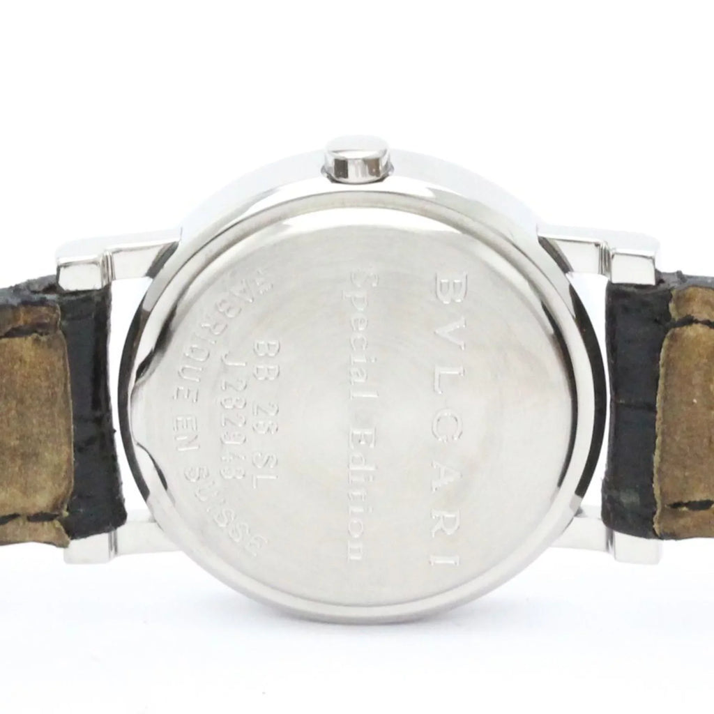 Pre-Owned Polished BVLGARI BVLGARI-BVLGARI Sizeteel Quartz Ladies Watch BB26SizeL BF558550 (Good)