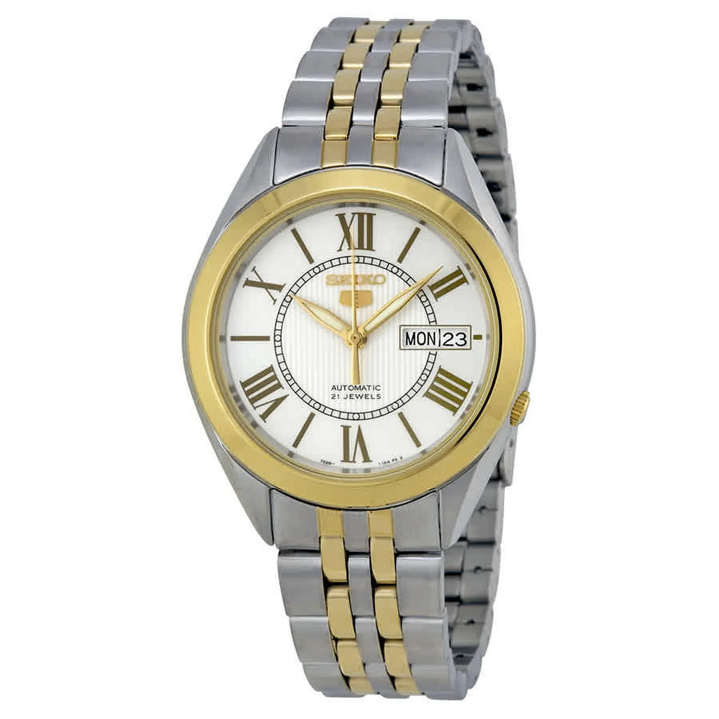 Sizeeiko 5 Vintage Automatic Ivory Dial Two-tone Men's Watch SizeNKL36