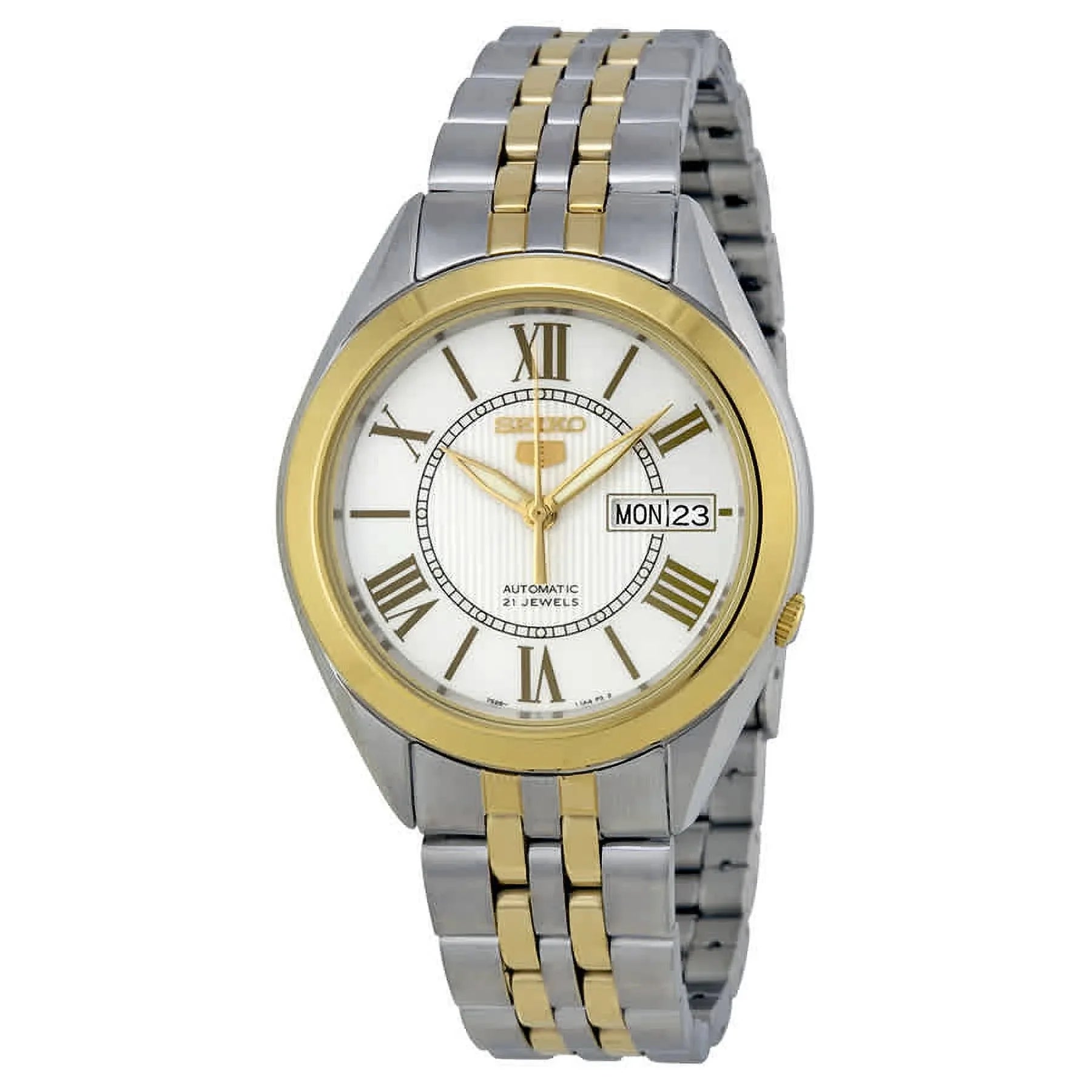 Sizeeiko 5 Vintage Automatic Ivory Dial Two-tone Men's Watch SizeNKL36