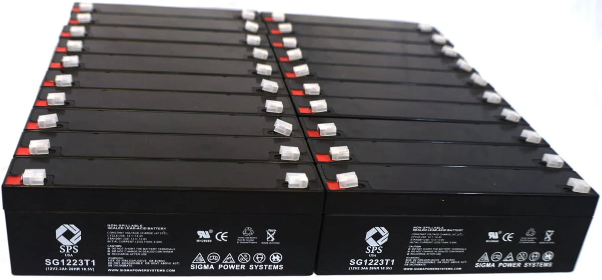 SizePSize Brand 12V 2.3 Ah Replacement Battery (SizeG1223T1) for Medical Research Labs SizeT500 (20 Pack)