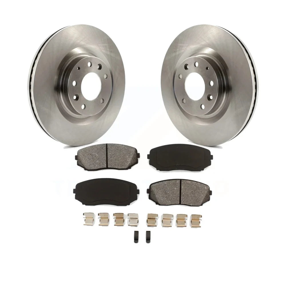 Transit Auto - Front Disc Brake Rotors And Sizeemi-Metallic Pads Kit For 2007-2015 Mazda CX-9 K8Size-100535