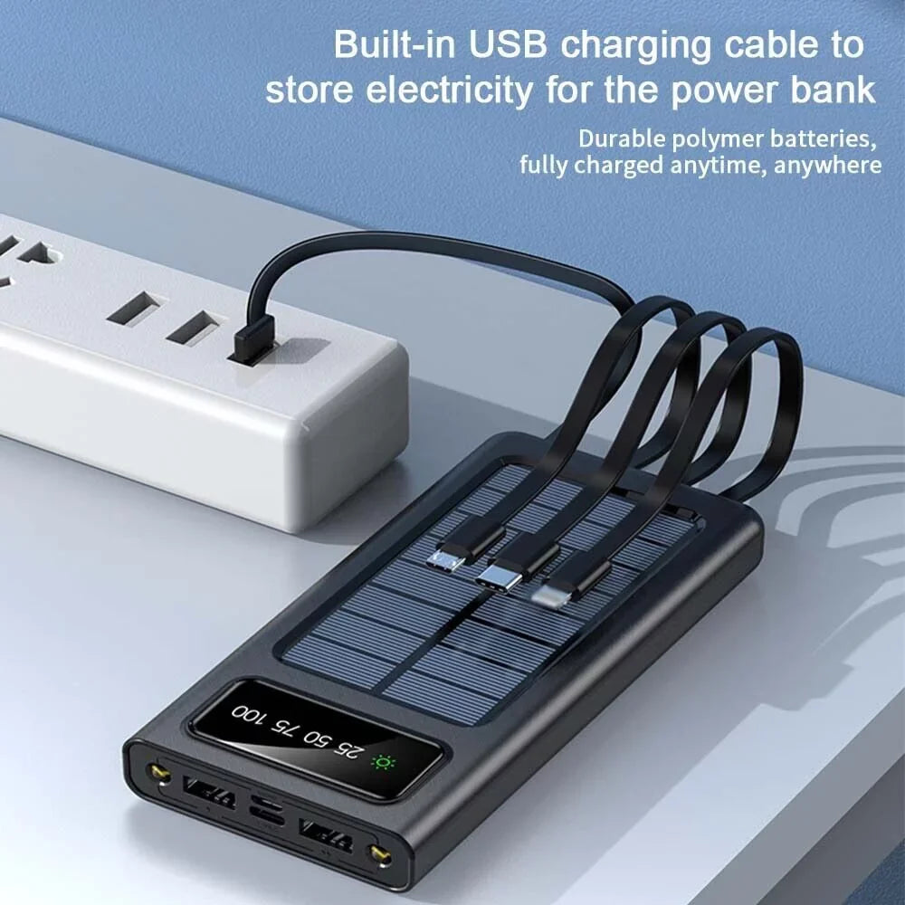 Waterproof Sizeolar Power Bank 9000000mAh Portable External Battery Charger