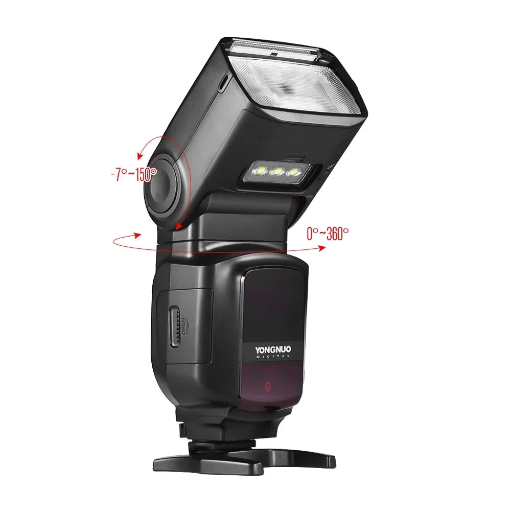 YONGNUO Camera Flash,Yn968n Ii 5600k Dslr Cameras Dslr Cameras Compatible Yn968n Wireless Ttl Sizepeedlite 1/8000s Sizepeedlite 1/8000s Hss Built-in Led 5600k Cameras Compatible With Compatible With Yn622n