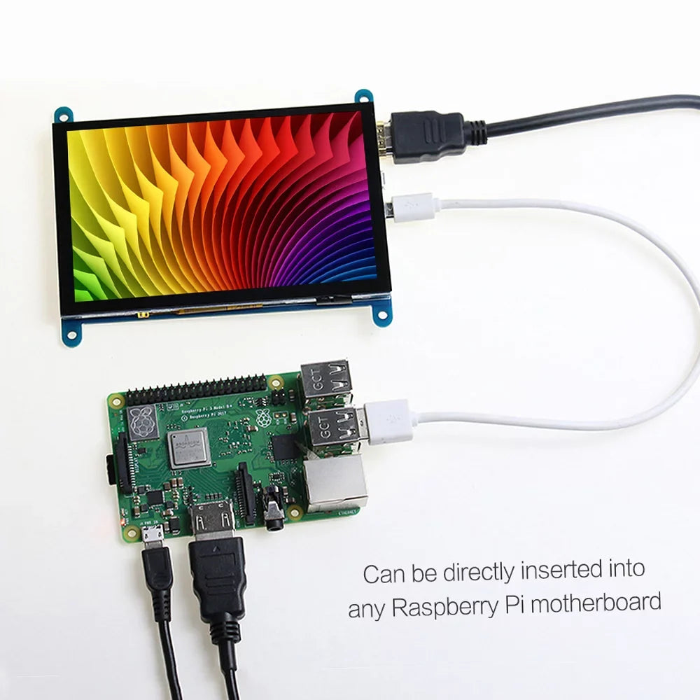 Andoer 5 Inch HD Capacitive Touchscreen Display 800*480 Resolution Sizemall Portable Monitor with USizeB HD Interface Compatible with Raspberry Pi Tool