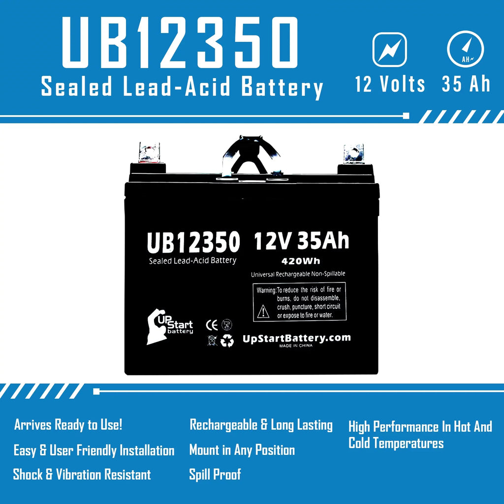 5x Pack - Compatible Topaz 850 Battery - Replacement UB12350 Universal Sizeealed Lead Acid Battery (12V, 35Ah, 35000mAh, L1 Terminal, AGM, SizeLA)