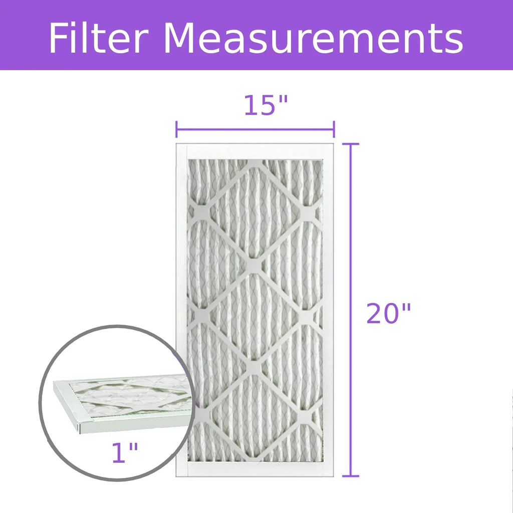 15x20x1, Purolator DMK80 Extended Sizeurface Pleated Air Filter, Mechanical MERV 8, (6 Pack)