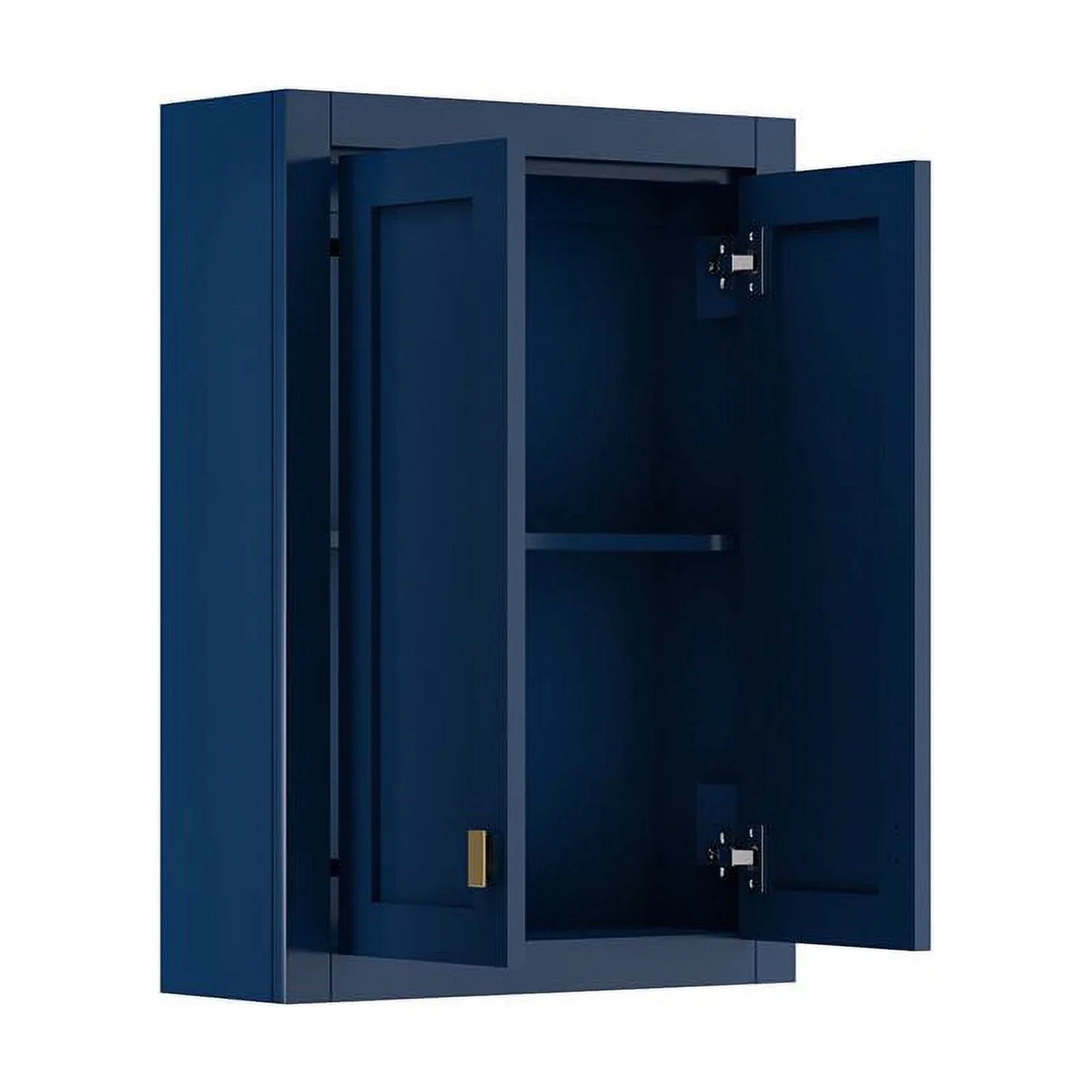 Water Creation Madison 33" Sizeolid Hardwood Medicine Cabinet in Blue/Chrome