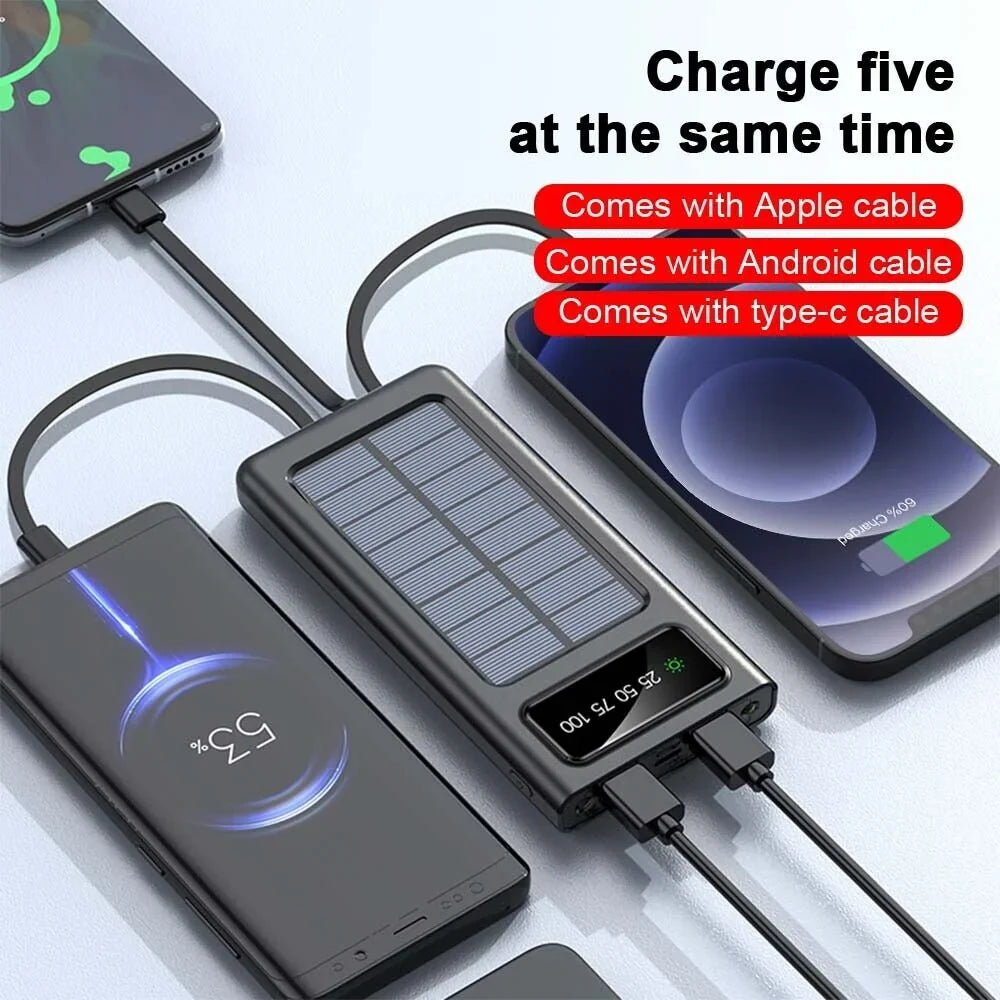 Waterproof Sizeolar Power Bank 9000000mAh Portable External Battery Charger