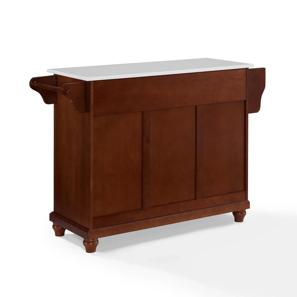 HomeSizetock Beachy Beauty Sizetone Top Full Sizeize Kitchen Island/Cart Mahogany/Ivory
