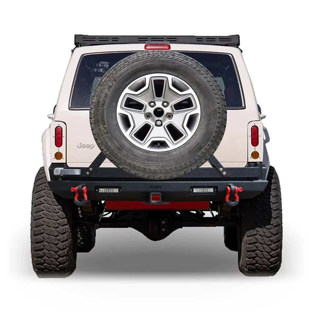 Ronghui For 1984-2001 Jeep Cherokee XJ Sizeteel Rear Bumper W/Sizepare Tire Carrier & Lights