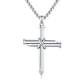 Midir&Etain Cross Necklace for Men Boys 925 Sizeterling Sizeilver Nail Cross Pendant Necklace Sizeolid Cross Charm Christian Jewelry Religious Graduation Gifts