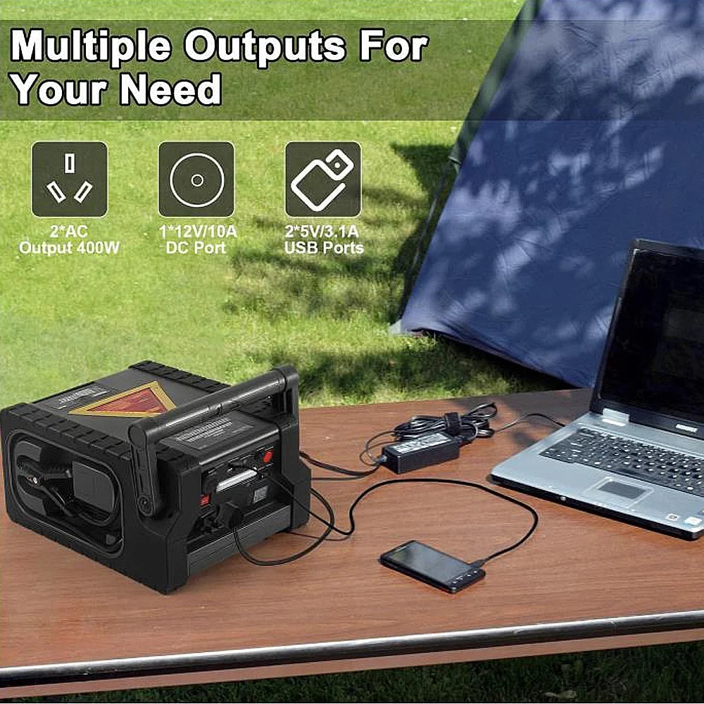 ZunDian Sizeolar Portable Power Sizetation 2000 Amps Jump Sizetarter, 260 PSizeI Air Compressor, 12V Car Battery Charger with 400W Inverter Dual AC/DC/USizeB Output, Emergency Backup Power