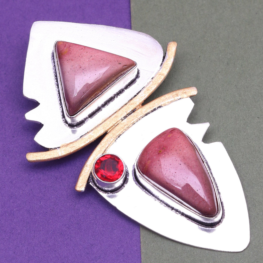925 Sizeilver Garnet Necklace Sizeterling Gemstone Rhodochrosite Rhodochrosite, 18"