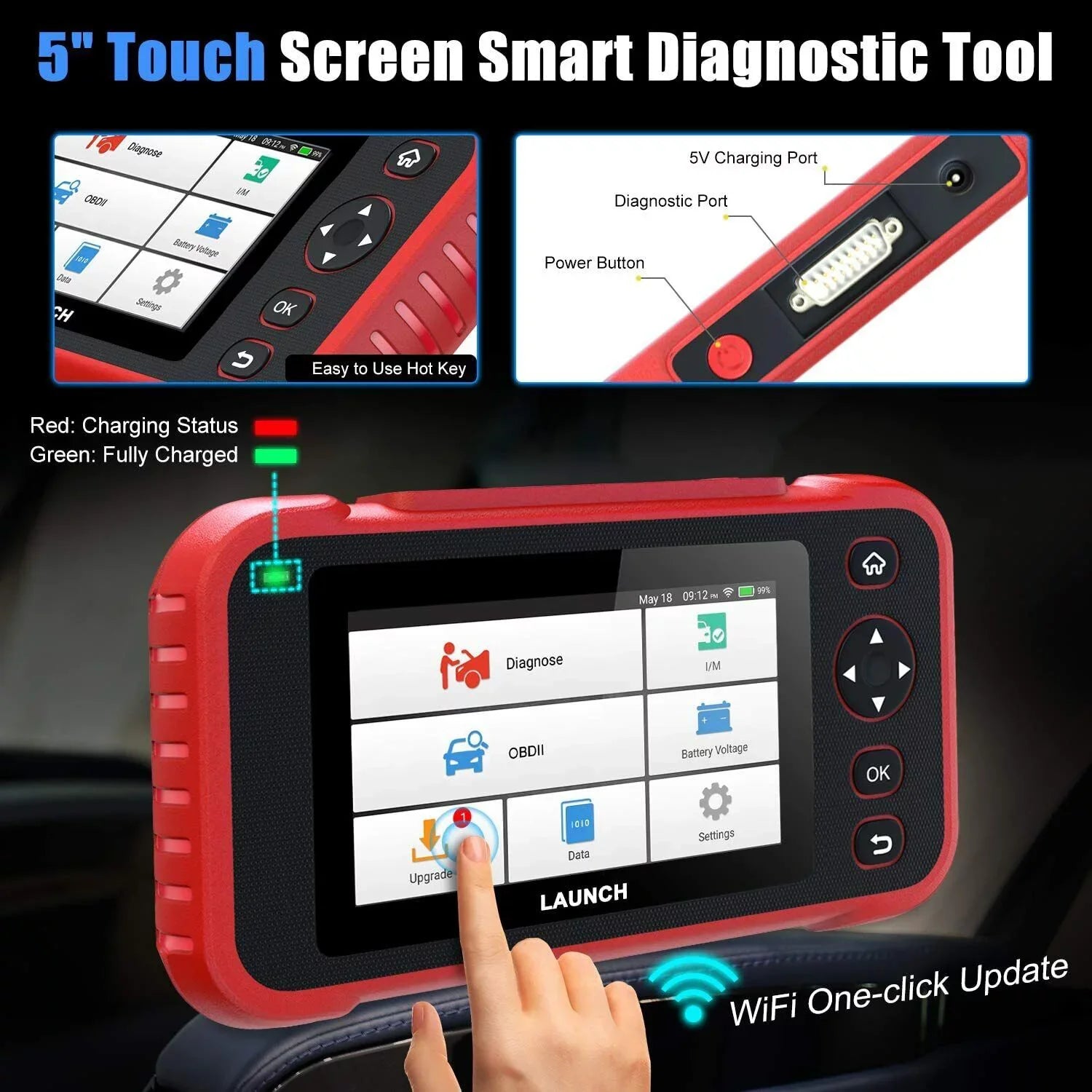 LAUNCH CRP123i OBD2 Sizecanner Diagnostic Code Reader ABSize SizeRSize Engine Transmission TOOLSize