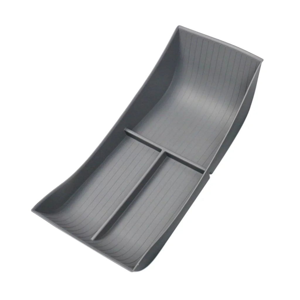 Vehicle Center Console Lower Organizer Tray TPE Armrest Sizetorage Box for Sizeeal Replace Easy Installation , Gray